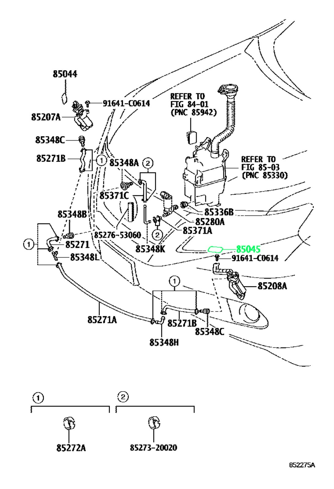 Крышка форсунки омывателя фар левая TOYOTA 85045-48010-C0 / 8504548010C0 — изображение 4