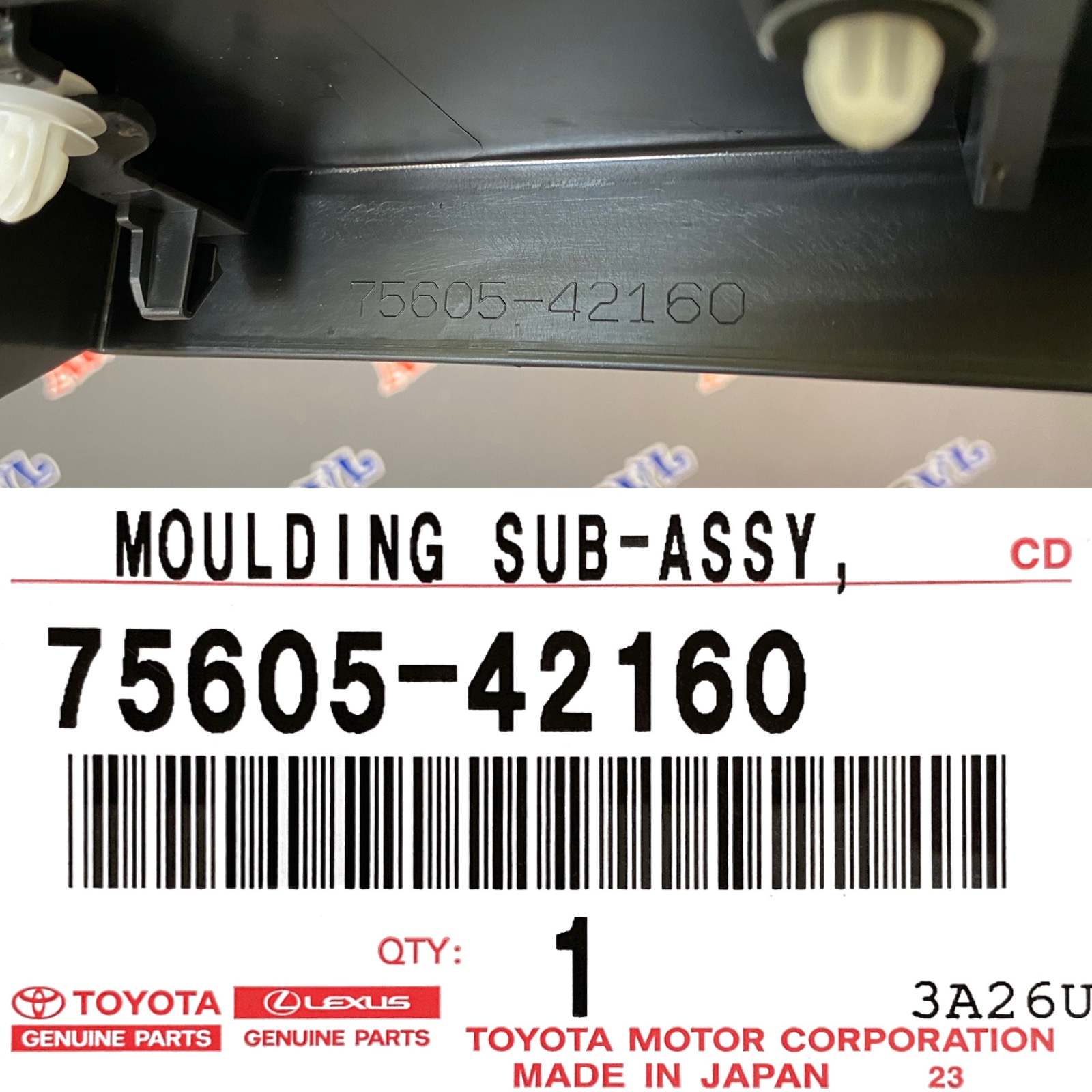 Накладка на крыло задняя правая TOYOTA 75605-42160 / 7560542160 — изображение 3