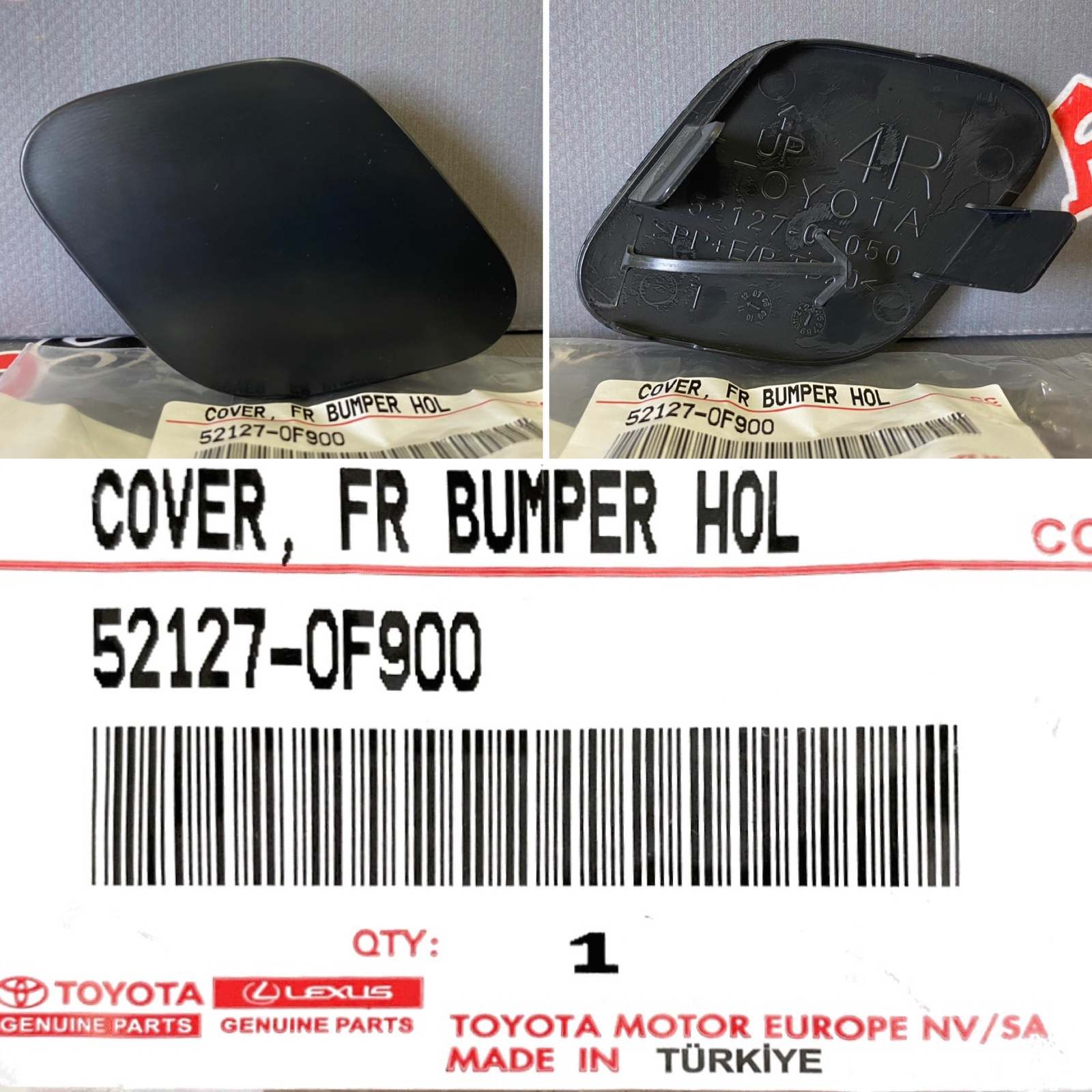 Заглушка переднего бампера правая TOYOTA 52127-0F900 / 521270F900