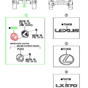 Эмблема TOYOTA 90975-02115 / 9097502115