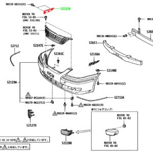Крепление переднего бампера правое TOYOTA 52115-20390 / 5211520390