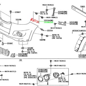 Крепление переднего бампера левое TOYOTA 52116-0K070 / 521160K070