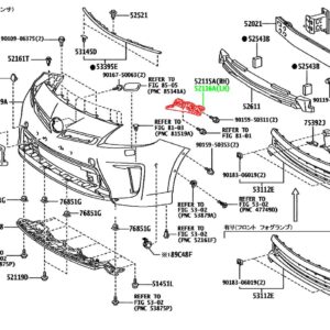 Крепление переднего бампера левое TOYOTA 52116-47041 / 5211647041