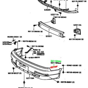 Крепление переднего бампера правое TOYOTA 52115-33010 / 5211533010