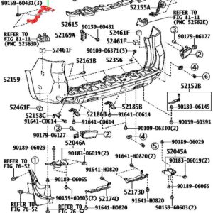 Крепление заднего бампера левое TOYOTA 52156-60080 / 5215660080