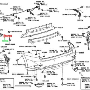 Крепление заднего бампера левое TOYOTA 52156-48031 / 5215648031