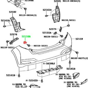 Крепление заднего бампера левое TOYOTA 52156-52120 / 5215652120