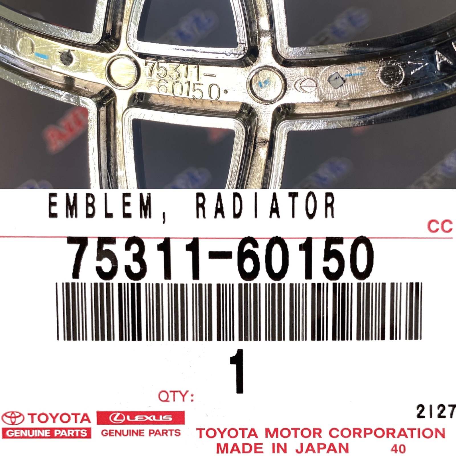 Эмблема TOYOTA 75311-60150 / 7531160150 — изображение 3