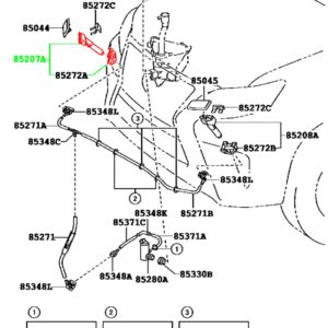 Форсунка омывателя фар правая TOYOTA 85207-60090 / 8520760090