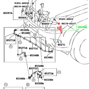 Форсунка омывателя фар левая TOYOTA 85208-60040 / 8520860040