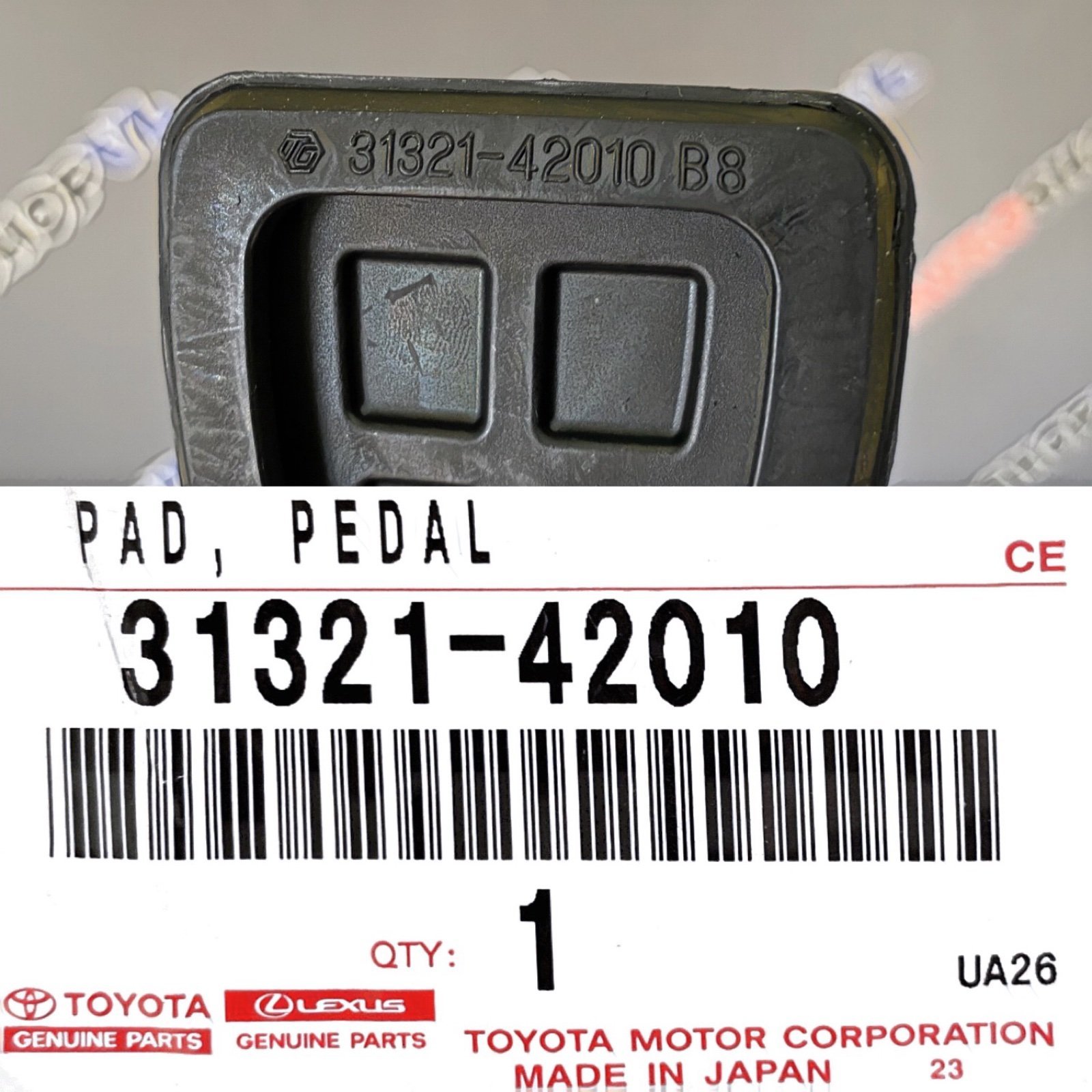 Накладка на педаль TOYOTA 31321-42010 / 3132142010 — изображение 4