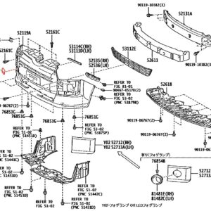 Заглушка переднего бампера TOYOTA 52127-52500-B0 / 5212752500B0