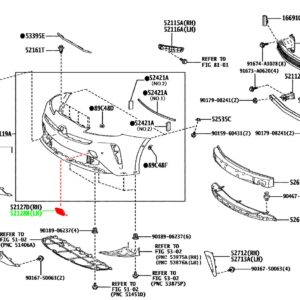 Заглушка переднего бампера левая TOYOTA 52128-47120-A1 / 5212847120A1