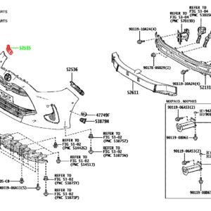 Крепление переднего бампера правое TOYOTA 52535-K0030 / 52535K0030