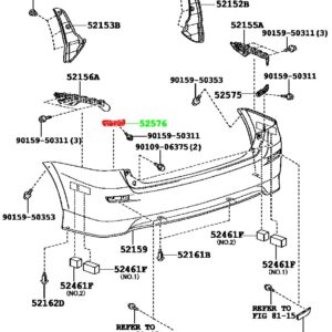 Крепление заднего бампера левое TOYOTA 52576-68020 / 5257668020