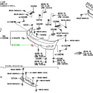 Заглушка переднего бампера левая TOYOTA 52128-48010-C0 / 5212848010C0