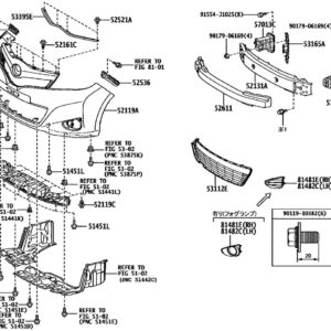 Заглушка переднего бампера TOYOTA 52127-52510-D0 / 5212752510D0