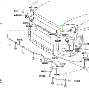 Крышка форсунки омывателя фар левая TOYOTA 85354-60150-A0 / 8535460150A0