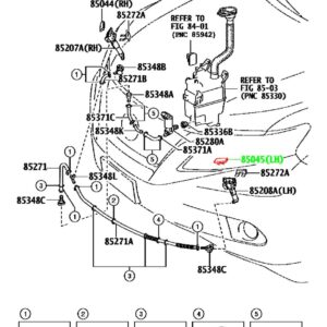 Крышка форсунки омывателя фар левая TOYOTA 85354-48020-A0 / 8535448020A0
