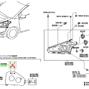 Крепление левой фары TOYOTA 81194-52260 / 8119452260