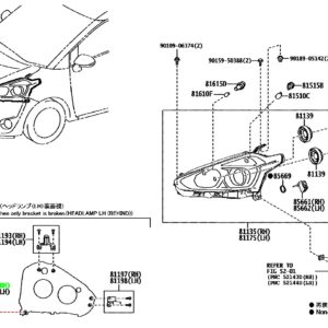 Крепление правой фары TOYOTA 81195-52200 / 8119552200