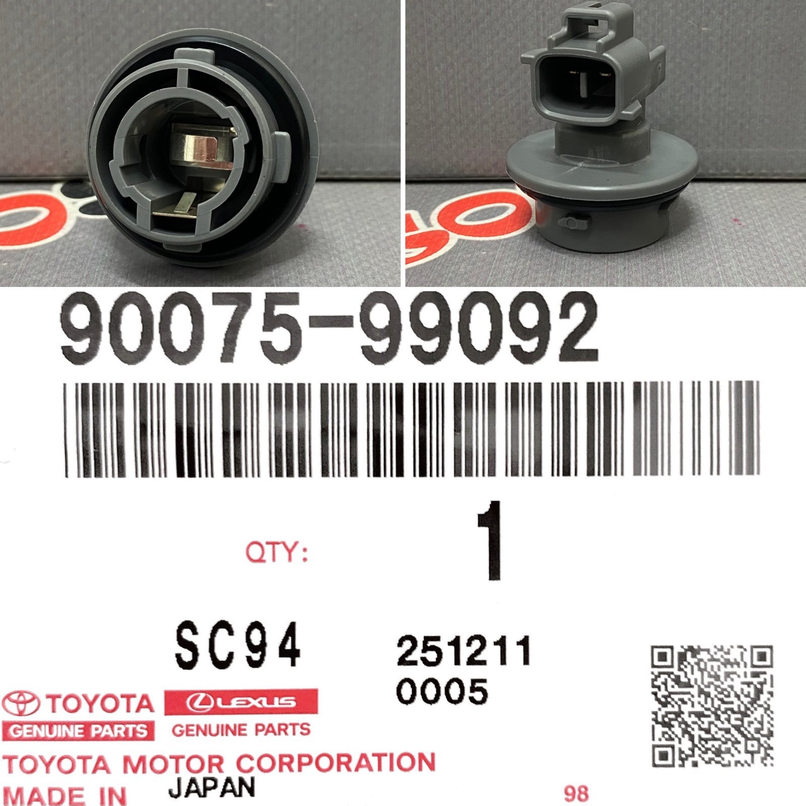 Патрон лампы TOYOTA 90075-99092 / 9007599092 — изображение 2