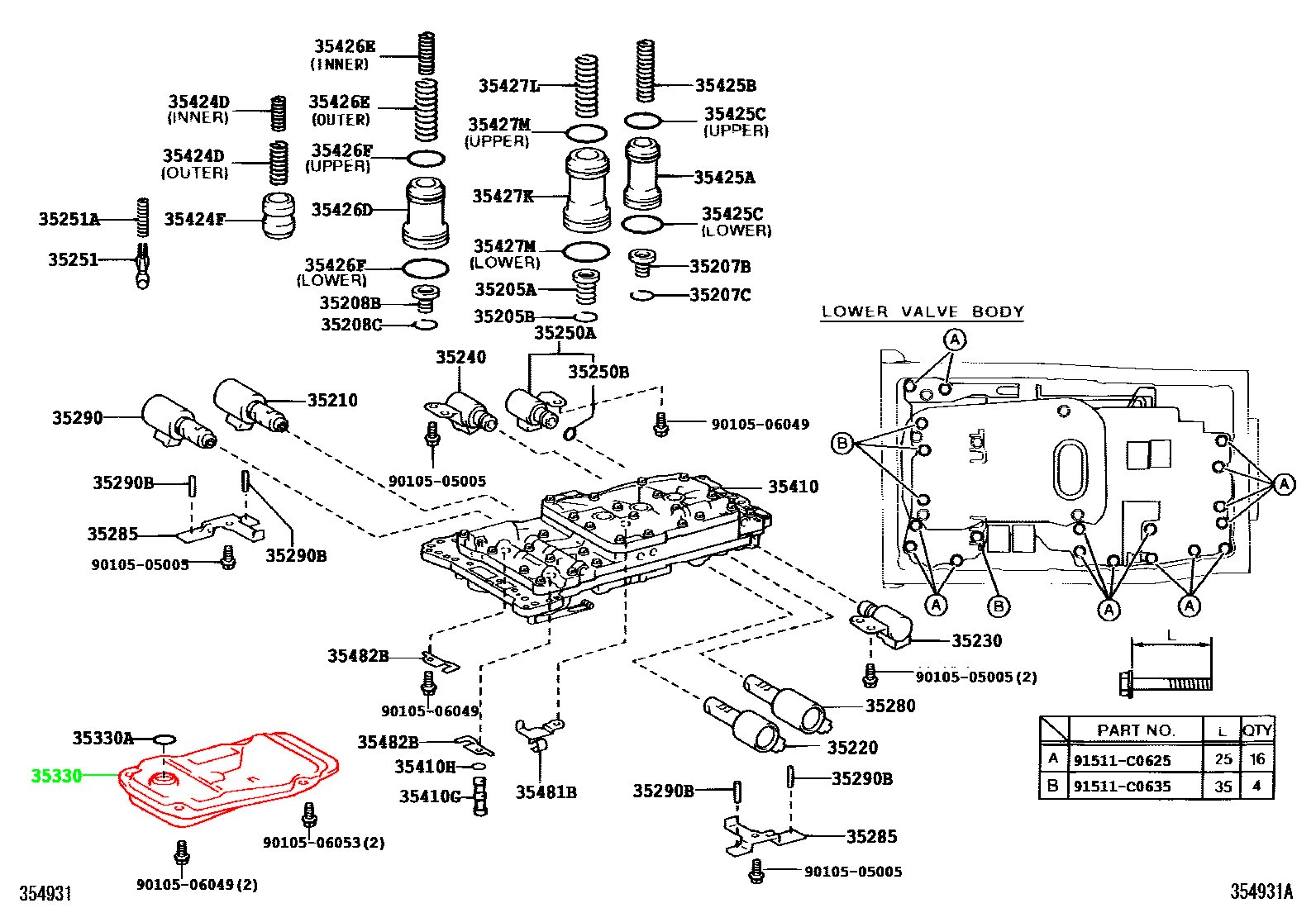 Фильтр акпп TOYOTA 35330-30080 / 3533030080
