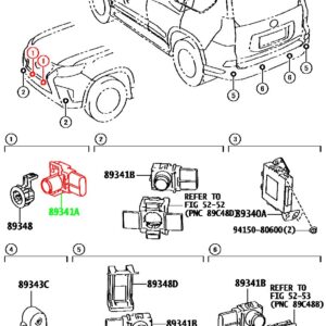 Датчик парктроника TOYOTA 89341-33210-C4 / 8934133210C4