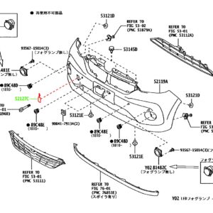 Заглушка переднего бампера DAIHATSU 52127-B1240-G0 / 52127B1240G0