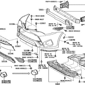 Заглушка переднего бампера TOYOTA 52127-05100 / 5212705100