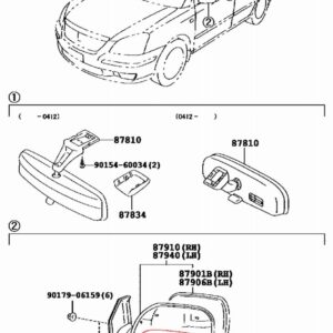 Крышка на зеркало левая TOYOTA 87945-20050-B4 / 8794520050B4