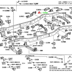 Кронштейн рамы правый TOYOTA 51593-35030 / 5159335030