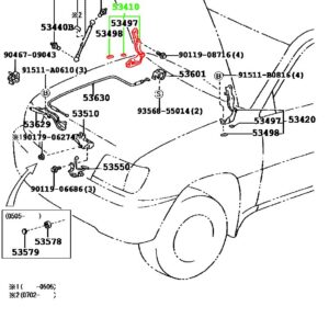 Петля капота правый TOYOTA 53410-60050 / 5341060050