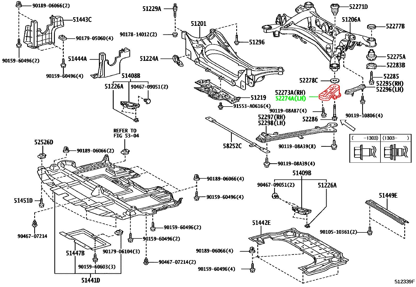 Крепление балки подвески заднее левое TOYOTA 52204-53020 / 5220453020 — изображение 4