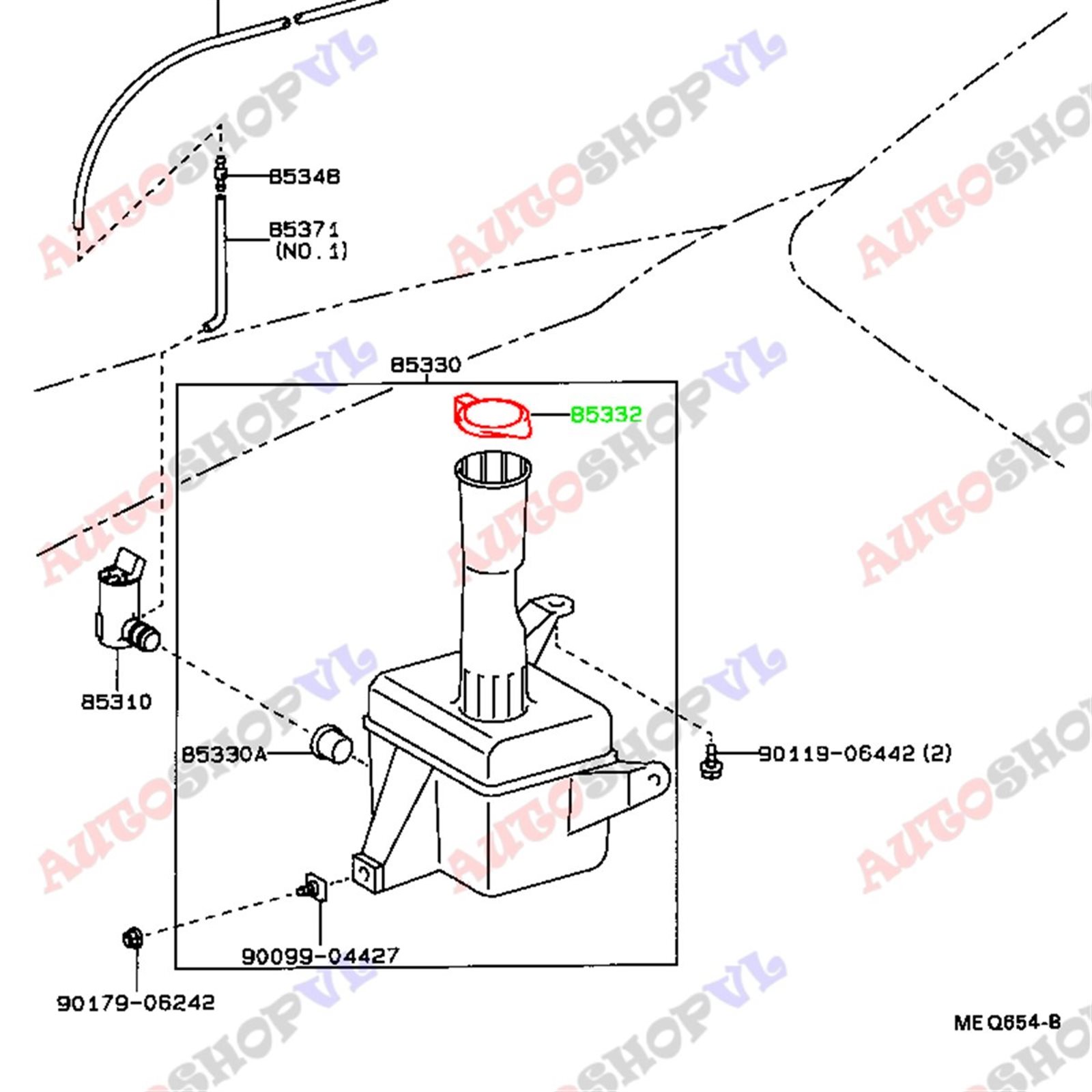 Крышка бачка омывателя TOYOTA 85316-33120 / 8531633120 — изображение 3