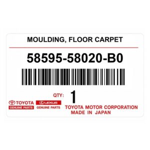 Клипса крепления коврика TOYOTA 58595-58020-B0 / 5859558020B0